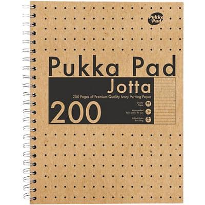 Pukka Notebooks Jotta A4 Ruled Wire Kraft Card Cream Perforated 200 Pages