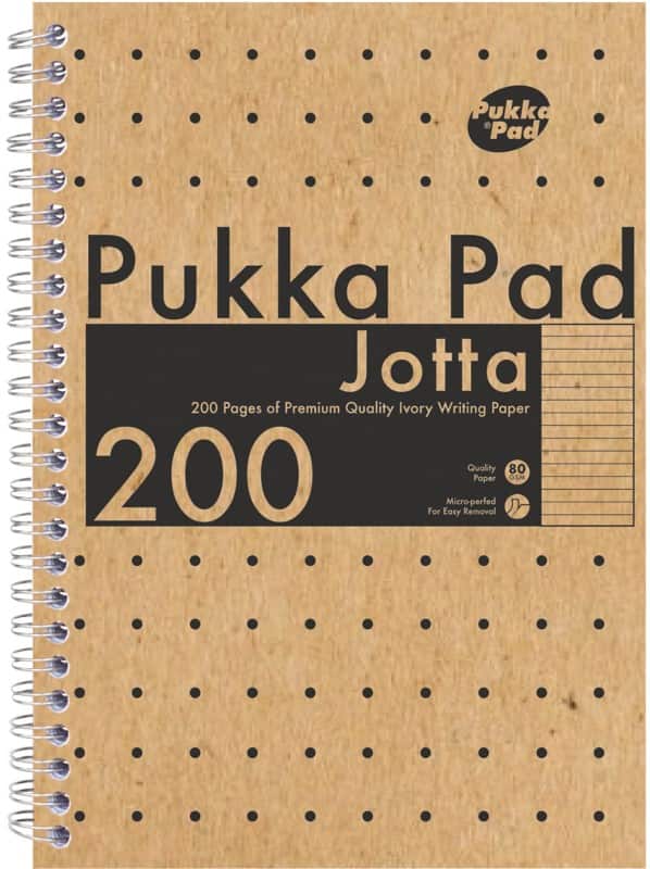 Pukka Notebooks Jotta A5 Ruled Wire Kraft Card Cream 200 Pages