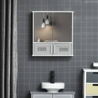 kleankin Mirror Cabinet Grey 175 x 600 mm