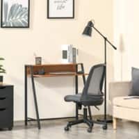 HOMCOM Computer Desk Walnut 4 Metal legs 450 (W) x 840 (D) x 850 (H) mm Particle board, Steel