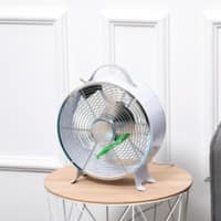 Homcom Desk Fan with Safety Guard Anti-Slip Feet White