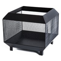 Outsunny Square Firepit Black