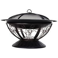 Outsunny Round Firepit Antique Finish Black