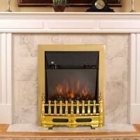 Homcom Modern Electric Fireplace Golden