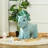 Homcom Kid Plush Ride-On Rocking Horse Triceratops-shaped Toy Rocker