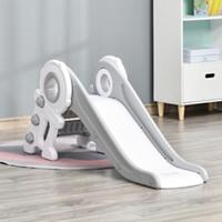 Homcom Folding Kids Slide Freestanding Slider for Toddler Grey