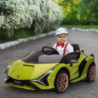 Homcom Lamborghini SIAN 12V Kids Electric Ride On Car Toy with Remote Control Green