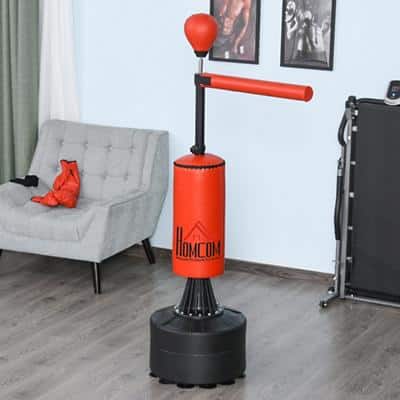 Homcom Boxing Bag Stand with Rotating Flexible Arm and Speed Ball