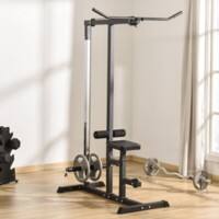 Homcom Exercise Pulley Machine with Adjustable Seat