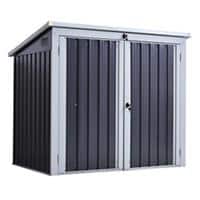 OutSunny Garden Storage Shed Steel Grey
