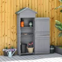 OutSunny Wooden Garden Storage Shed With Lockable Door