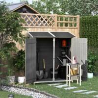 OutSunny Garden Storage Shed Grey 139 x 75 x 160 cm