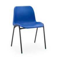 Hille Affinity Classroom Chair Blue Shell With Black Frame 490 x 776 x 518 mm Pack of 4