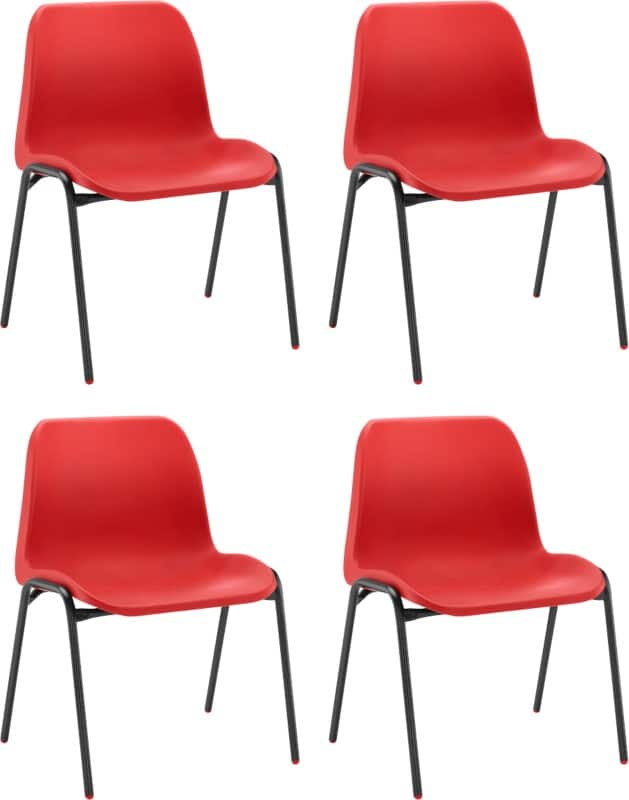 Hille Affinity Classroom Chair Non-Height Adjustable Seat Multicolour 518 x 490 x 776 mm Pack of 4