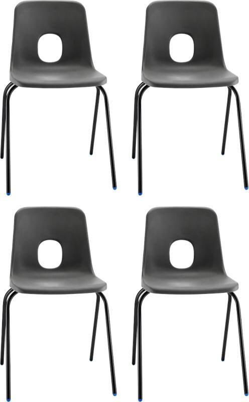 Hille E Series Size F Classroom Chair Non-Height Adjustable Seat Multicolour 470 x 500 x 760 mm Pack of 4