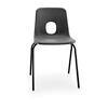 Hille Classroom Chair Charcoal Shell With Black Frame 500 x 760 x 470 mm Pack of 4