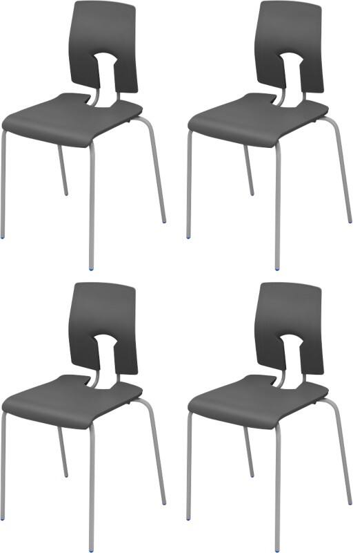 Hille SE Classroom Chair Non-Height Adjustable Seat Multicolour 470 x 495 x 860 mm Pack of 4