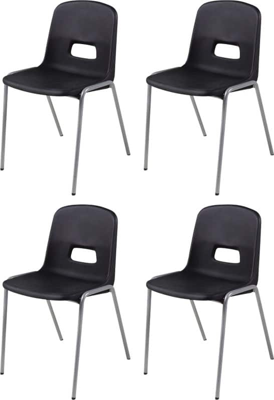 Hille GH20 Classroom Chair Non-Height Adjustable Seat Multicolour 450 x 487 x 760 mm Pack of 4