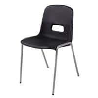 Hille Classroom Chair Reinspire GH20 Black With Flint Frame 487 x 370 x 450 mm Pack of 4