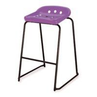 Hille Pepperpot Stool Purple With Dark Grey Frame 610 x 499  mm Pack of 4
