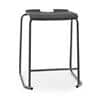 Hille Backless Stool Classic Charcoal With Dark Grey Frame 610 x 530 mm Pack of 4