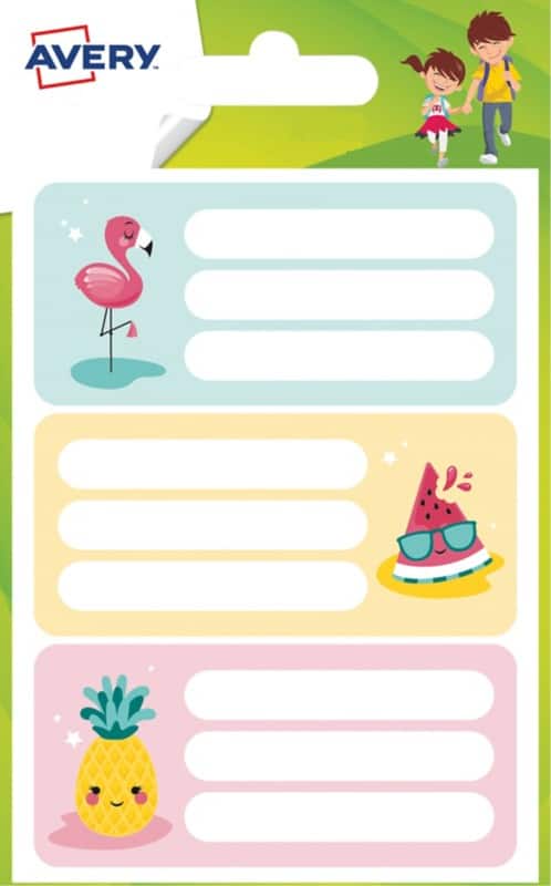 Avery ECOL15F.UK Notebook Labels A6 Assorted 34 x 76 mm Pack of 15