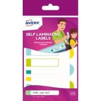 Avery APBAS24.UK Self-Laminating Labels Glossy 17 x 86 mm Assorted Pack of 24