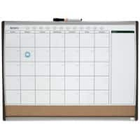 Nobo Small Combi Planner Magnetic Wall Mounted 58.5 (W) x 43 (H) cm Brown, White