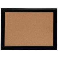 Nobo Small Wall Mountable Notice Board 1903922 Cork Contemporary Black Frame 585 x 430 mm Brown