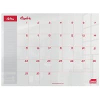 Sasco Mini Desktop Whiteboard Monthly Planner 2410186 Acrylic Frameless 600 x 450 mm Semi Opaque