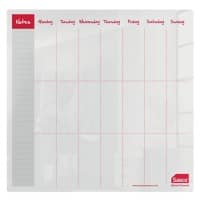 Sasco Mini Desktop Whiteboard Weekly Planner 2410179 Acrylic Frameless 450 x 450 mm Semi Opaque