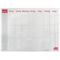Sasco Mini Desktop Whiteboard Weekly Planner 2410180 Acrylic Frameless 600 x 450 mm Semi Opaque