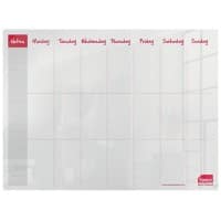 Sasco Mini Desktop Whiteboard Weekly Planner 2410180 Acrylic Frameless 600 x 450 mm Semi Opaque