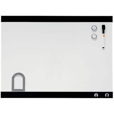 Nobo Small Wall Mountable Magnetic Whiteboard with Note Clip 1903859 Lacquered Steel Frameless 430 x 580 mm White