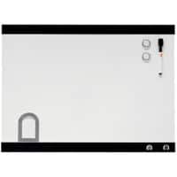 Nobo Small Wall Mountable Magnetic Whiteboard with Note Clip 1903859 Lacquered Steel Frameless 430 x 580 mm White