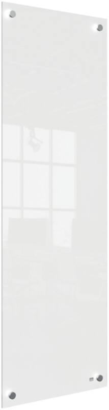 Nobo Small Wall Mountable Whiteboard Panel 1915604 Dry Erase Glass Surface Frameless 300 x 900 mm White