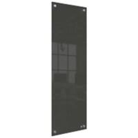 Nobo Small Wall Mountable Whiteboard Panel 1915610 Dry Erase Glass Surface Frameless 300 x 900 mm Black