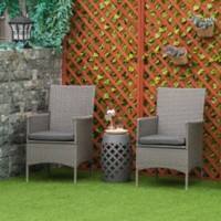 OutSunny Dining Chair Set Grey 585 x 890 mm