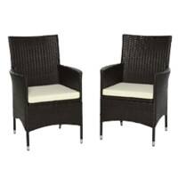 OutSunny Dining Chair Set Brown 585 x 890 mm