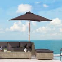 OutSunny Patio Umbrella Brown 2 x 1.5 m
