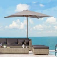 OutSunny Patio Umbrella Polyester Grey