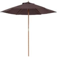 OutSunny Patio Umbrella Wood Brown