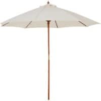 Outsunny Patio Umbrella Polyester White