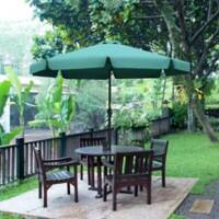 OutSunny Patio Umbrella Steel, Aluminum, Polyester Green