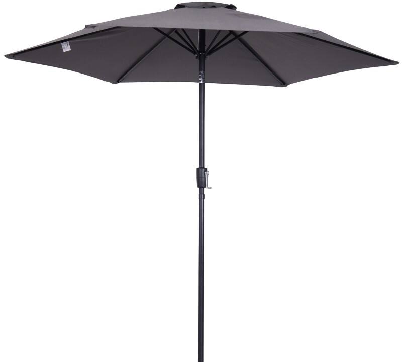 OutSunny Patio Umbrella Aluminum, Metal, Polyester fabric Grey