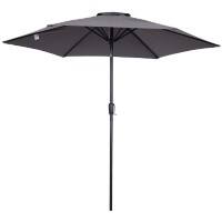 OutSunny Patio Umbrella Aluminum, Metal, Polyester fabric Grey
