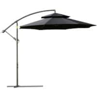 OutSunny Patio Umbrella Offset Polyester, Steel Black