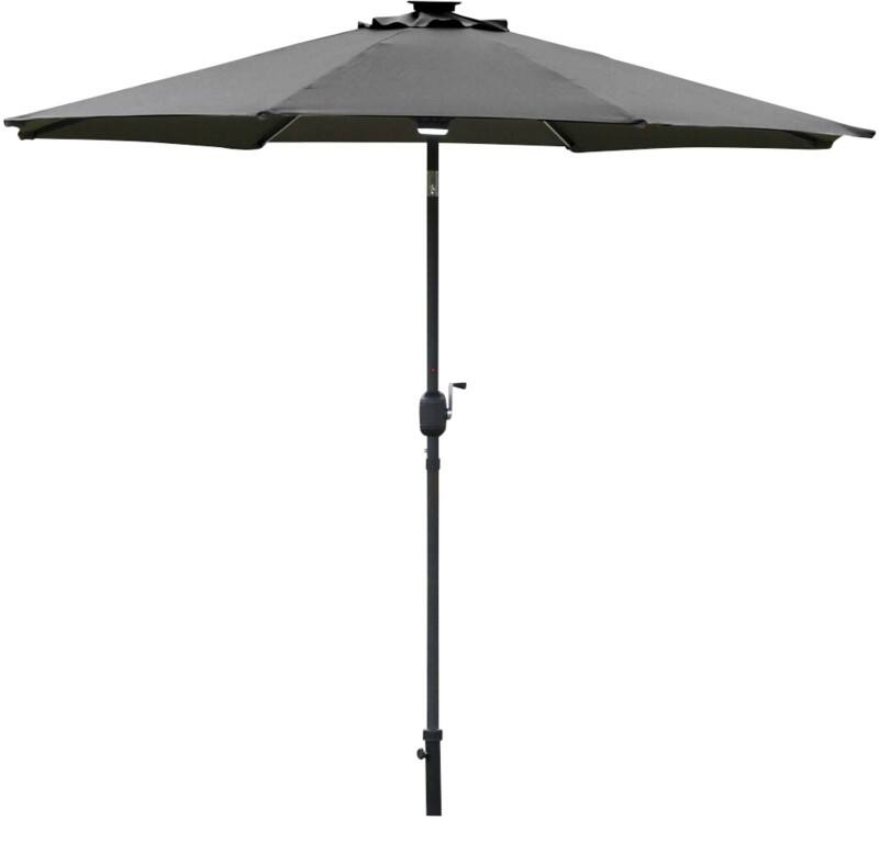 OutSunny Patio Umbrella Aluminum, Polyester, Steel Grey Outdoor