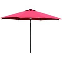 Outsunny Patio Umbrella Steel Red