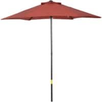 OutSunny Patio Umbrella Aluminum, Steel, Polyester Wine Red